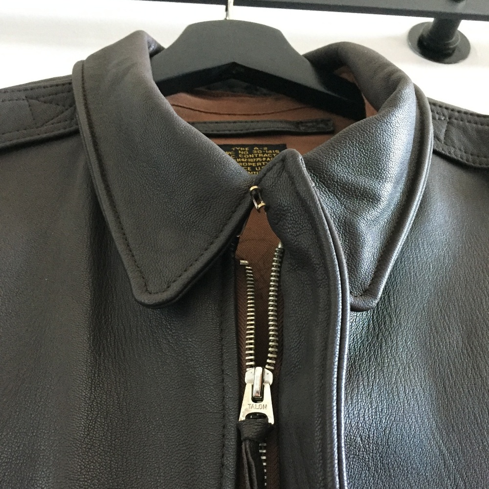 ❌SOLD❌ 🎉HP🎉 Leather Bomber A-2 Flight Jacket - Picture 6 of 8